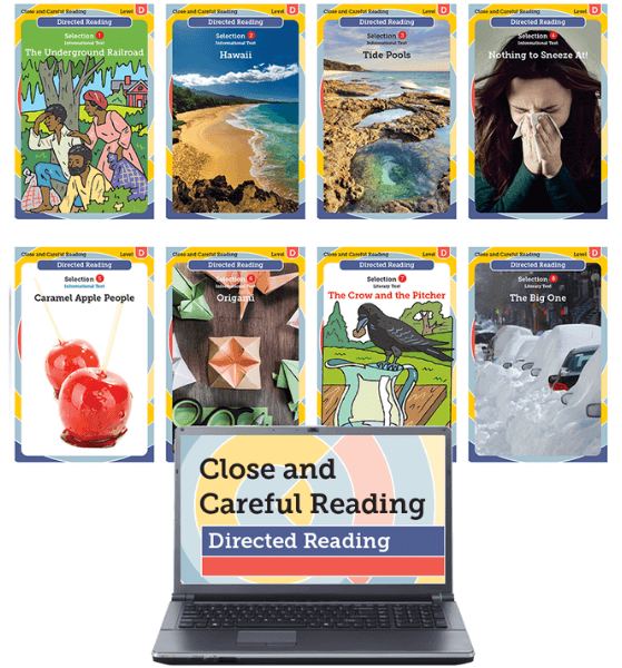 Close and Careful Directed Reading Digital or Printed Book Versions